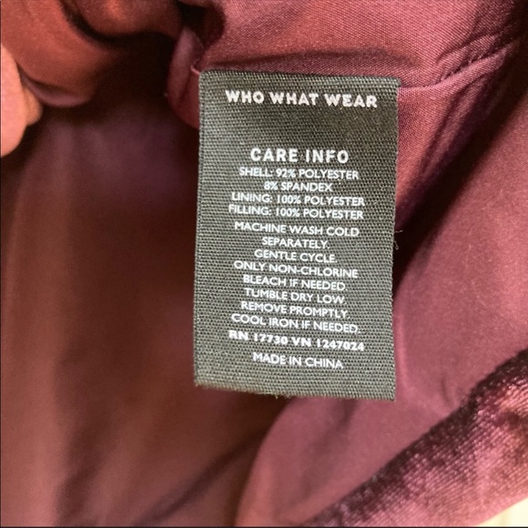 Who What Wear Small Purple Velvet Quilted Zip Up Long Bomber Jacket Coat in EUC - Picture 9 of 14